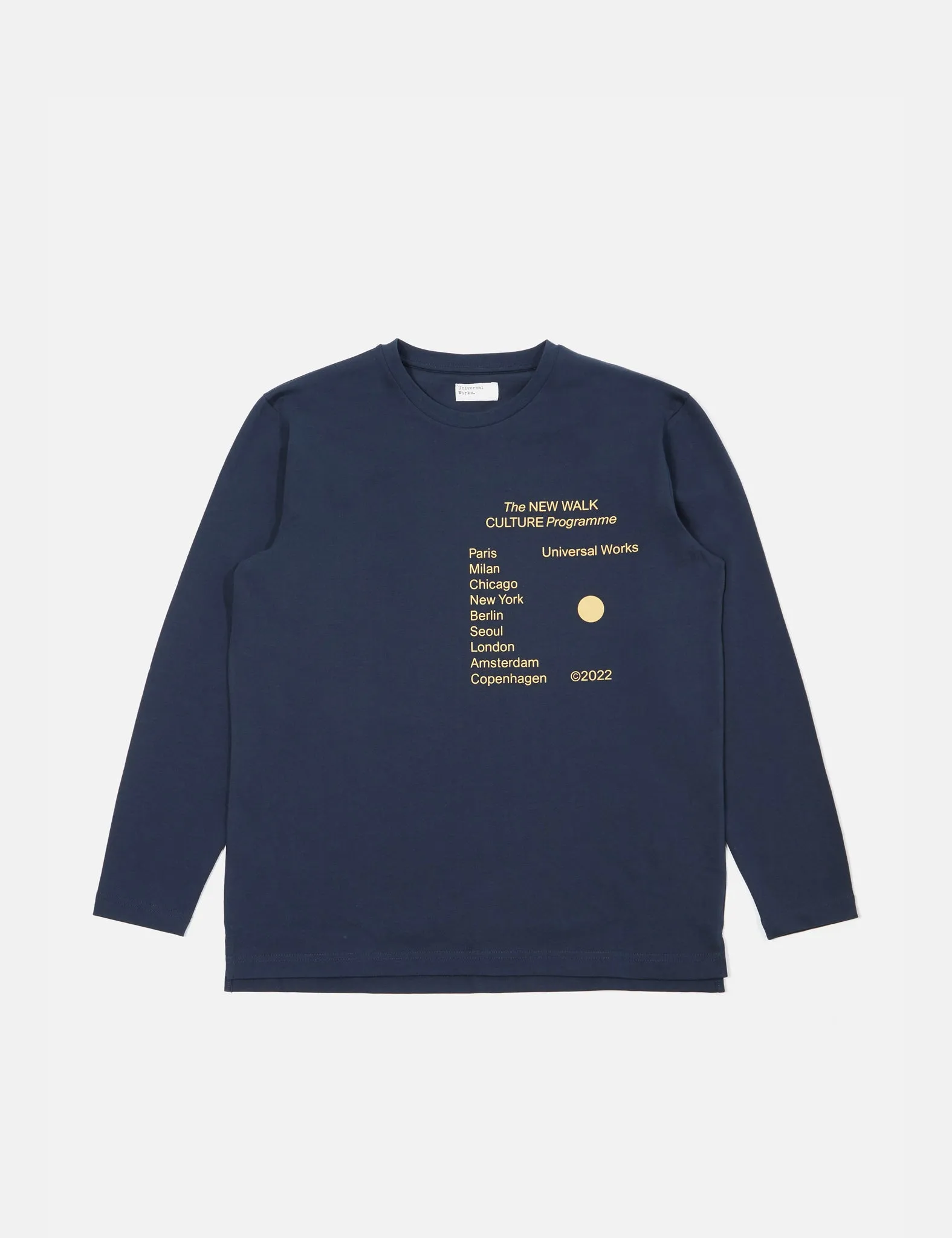Universal Works Long Sleeve T-Shirt - Dark Navy Blue sold by Article London product image thumbnail 5