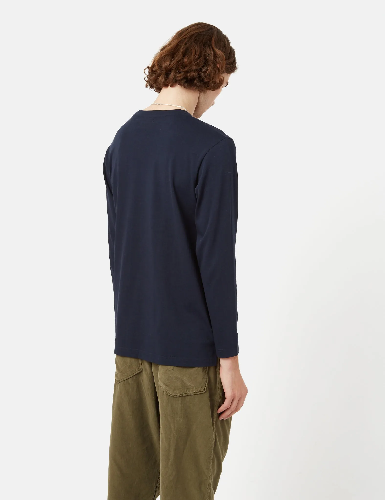 Universal Works Long Sleeve T-Shirt - Dark Navy Blue sold by Article London product image thumbnail 3