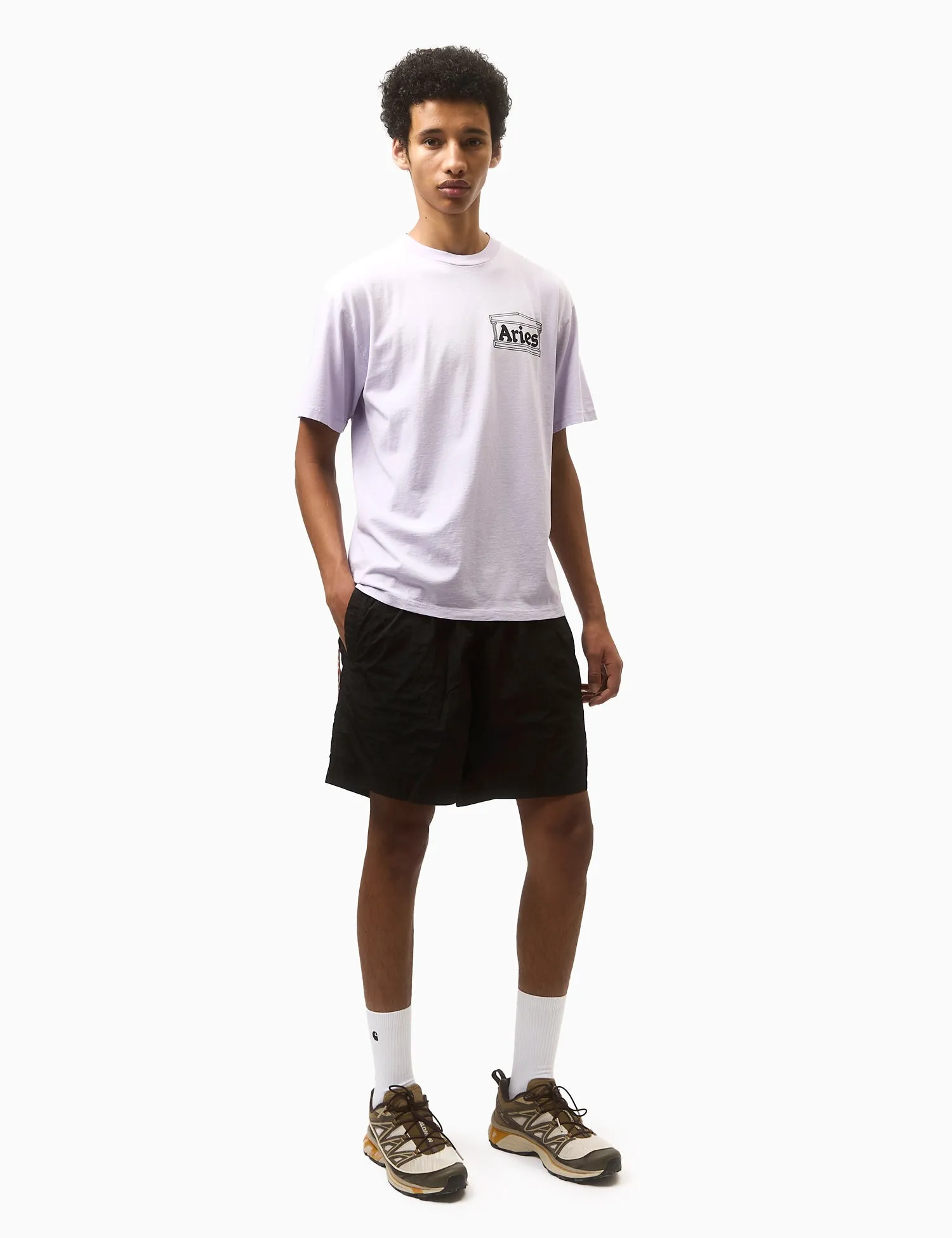 Aries Sunbleached Temple T-Shirt - Purple sold by Article London product image thumbnail 4