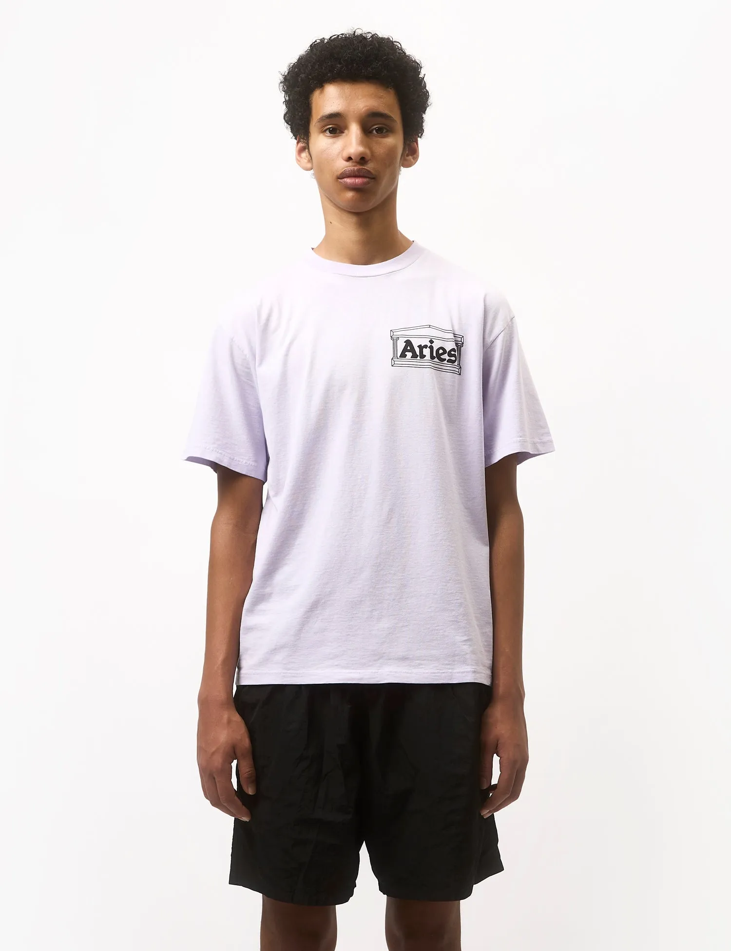 Aries Sunbleached Temple T-Shirt - Purple sold by Article London