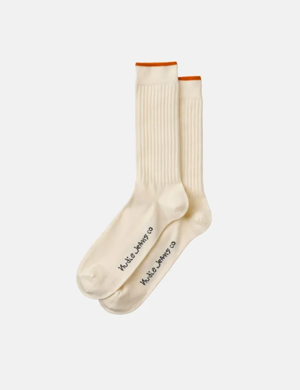 Nudie Gunnarsson Socks - Off White sold by Article London
