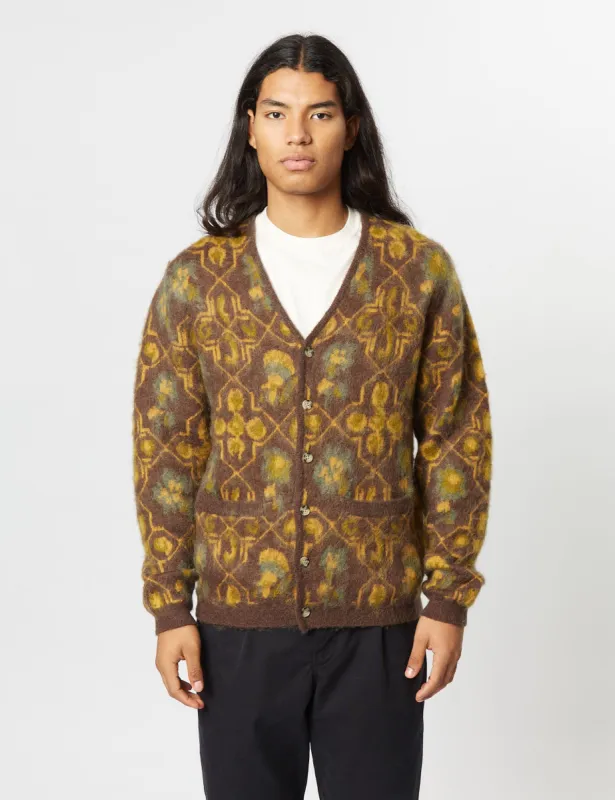 Beams Plus Botanical Cardigan - Brown sold by Article London