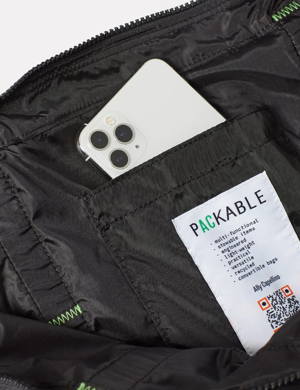 Ally Capellino Hank Zip Backpack - Black sold by Article London product image thumbnail 3