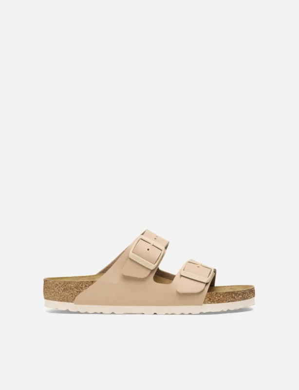 Birkenstock Women's Arizona Sandals Birko-flor (Narrow) - New Beige sold by Article London