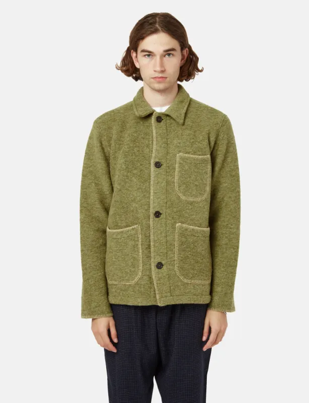 Universal Works Blanket Field Jacket - Light Olive Green sold by Article London