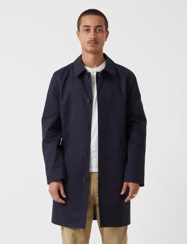 A.P.C. Mac Ville Trench Coat - Dark Navy Blue sold by Article London