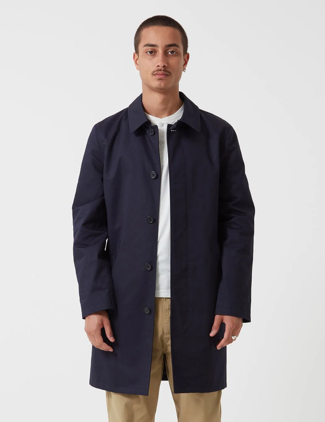 A.P.C. Mac Ville Trench Coat - Dark Navy Blue | Parallel
