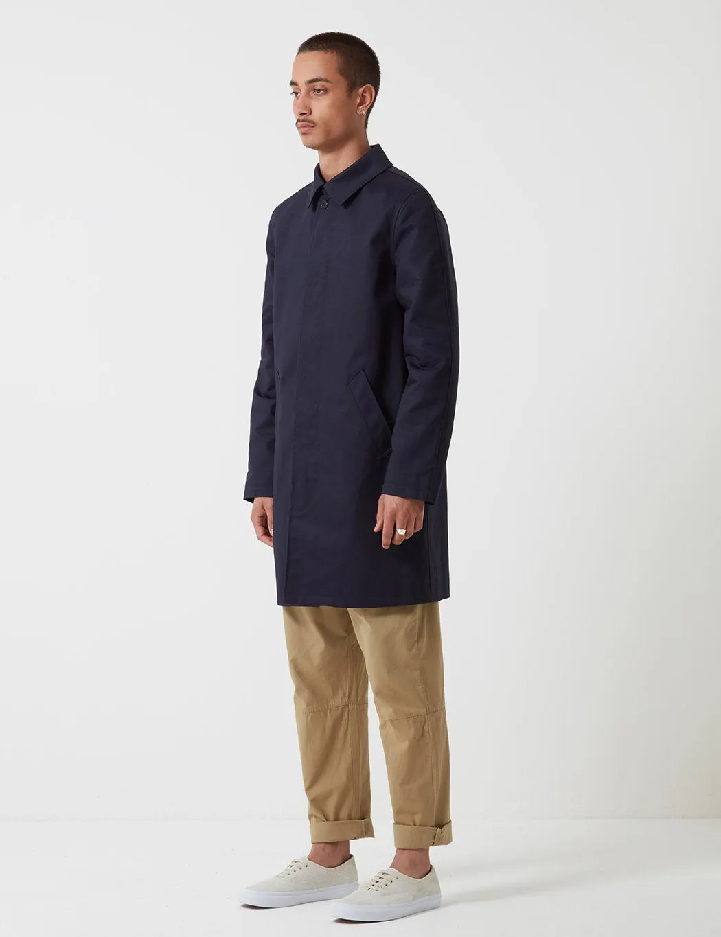 A.P.C. Mac Ville Trench Coat - Dark Navy Blue | Parallel