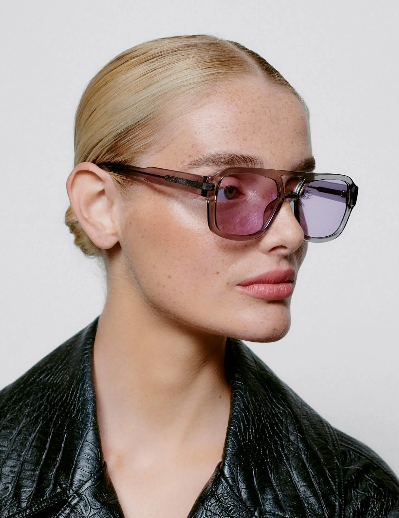A. Kjaerbede Kaya Sunglasses - Grey Transparent sold by Article London product image thumbnail 2
