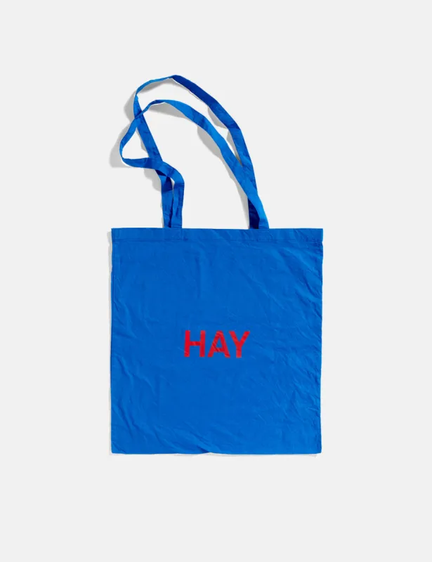 Hay Logo Tote Bag (Red Logo) - Blue sold by Article London
