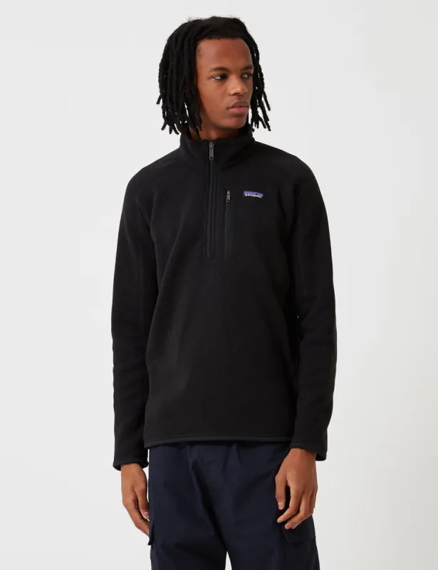 Patagonia Better Sweater 1/4 Zip Sweatshirt - Black sold by Article London