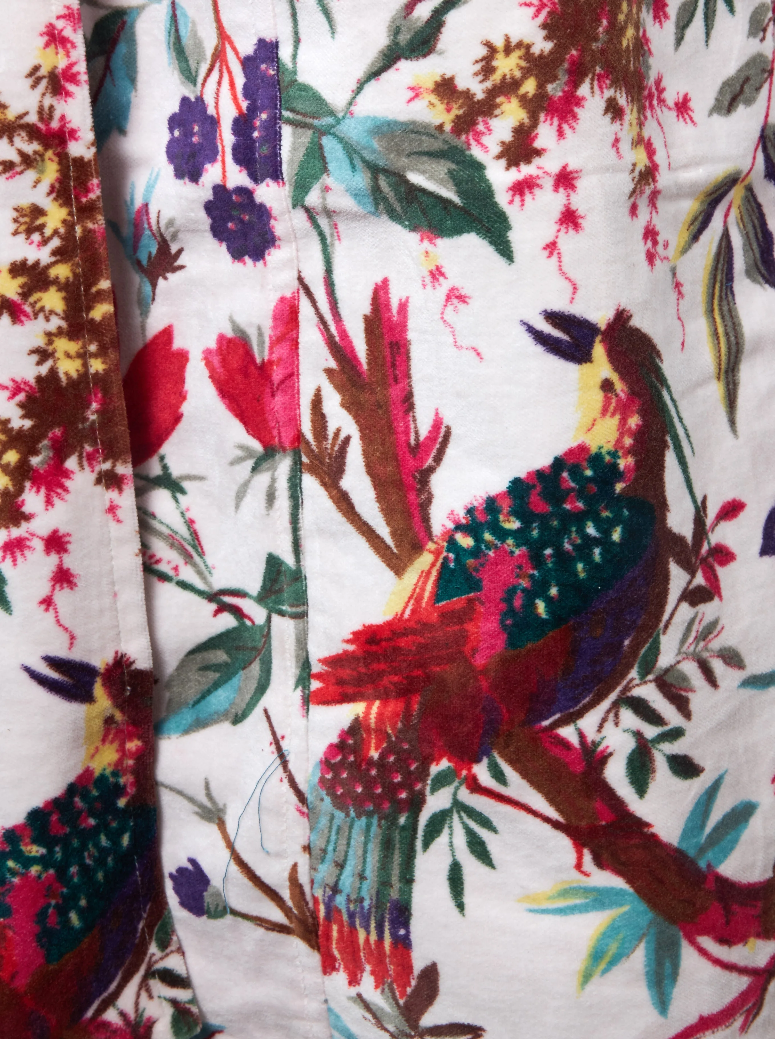 Velvet Robe - White Bird/Floral sold by Babs Boutique product image thumbnail 4