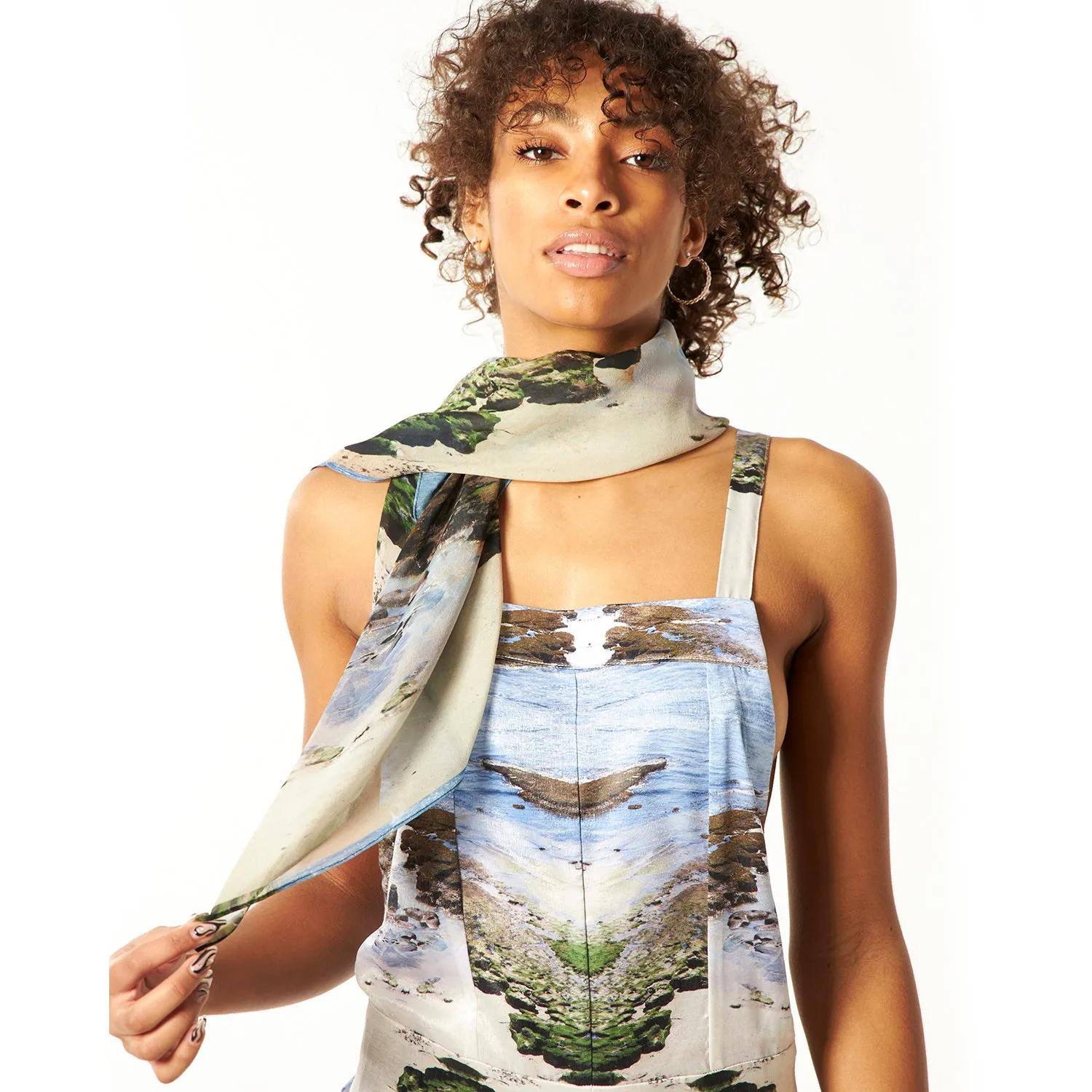 Cali Beach Silk Georgette Scarf sold by Babs Boutique product image thumbnail 3