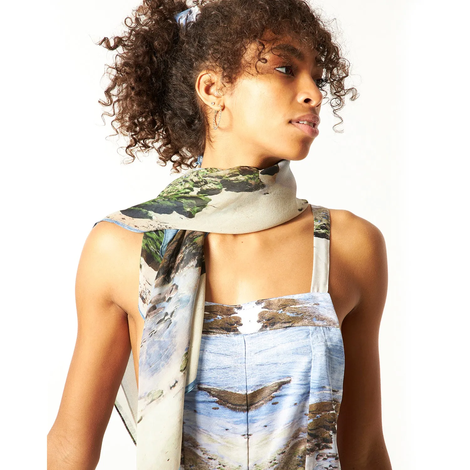 Cali Beach Silk Georgette Scarf sold by Babs Boutique product image thumbnail 4