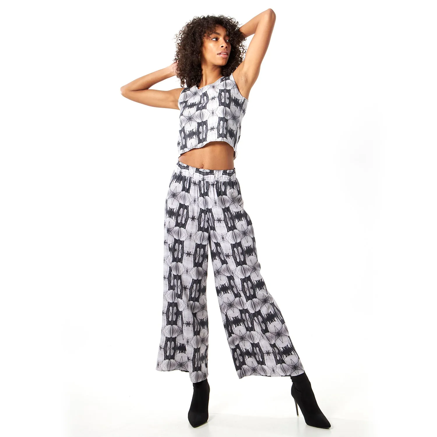 Brooklyn Bridge Print Wide-Leg Rayon Pants sold by Babs Boutique product image thumbnail 5