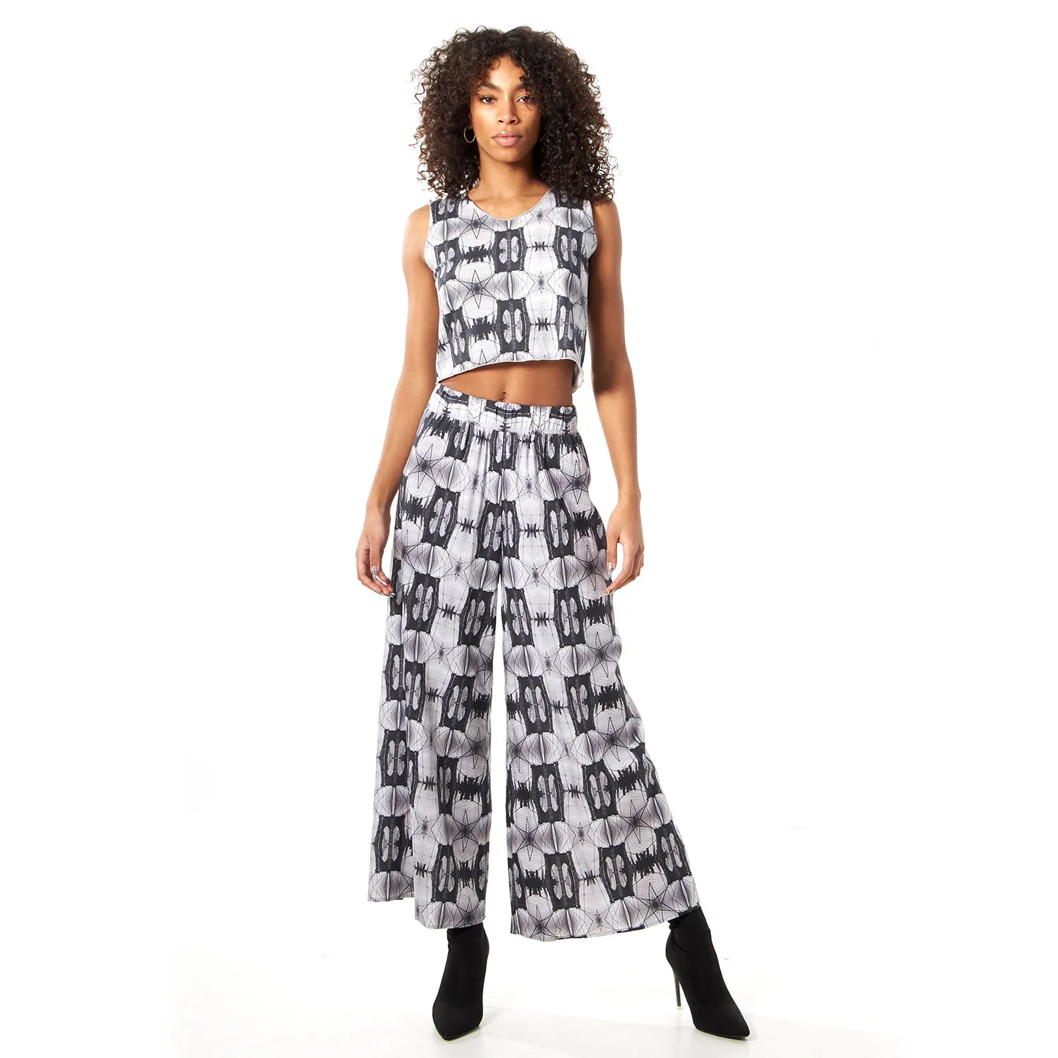Brooklyn Bridge Print Wide-Leg Rayon Pants sold by Babs Boutique product image thumbnail 3