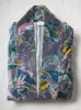 Babs Lush Velvet Robe - Grey Garden Block Print sold by Babs Boutique
