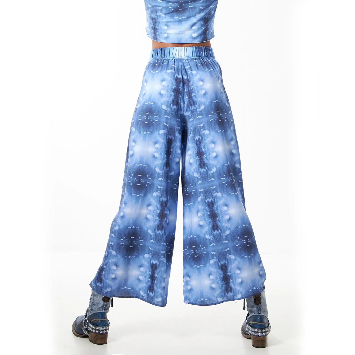 Babs Lightweight Wide Leg Pants - Blue Cloud Print sold by Babs Boutique product image thumbnail 5