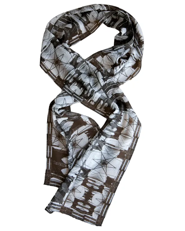 Babs Brooklyn Bridge Silk Scarf sold by Babs Boutique