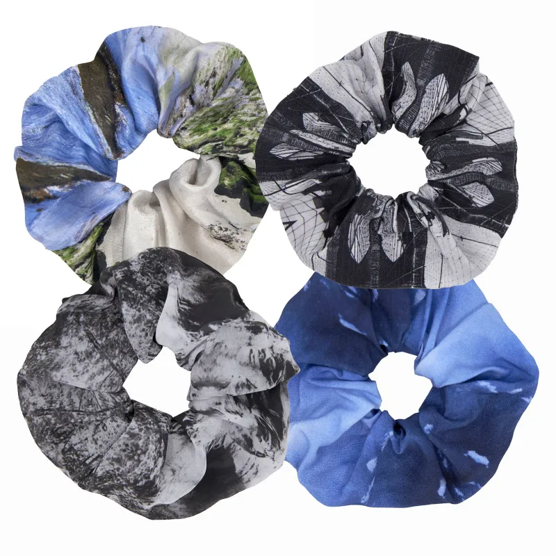 Babs Eco-chic scrunchies - Variety Pack of 4 - Medium 5" sold by Babs Boutique