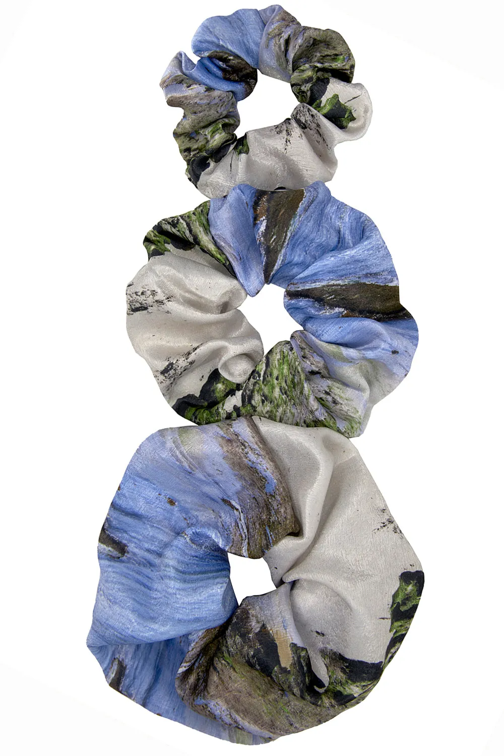 Babs Eco-chic scrunchies - California Beach Print - Set of 3 Sizes sold by Babs Boutique