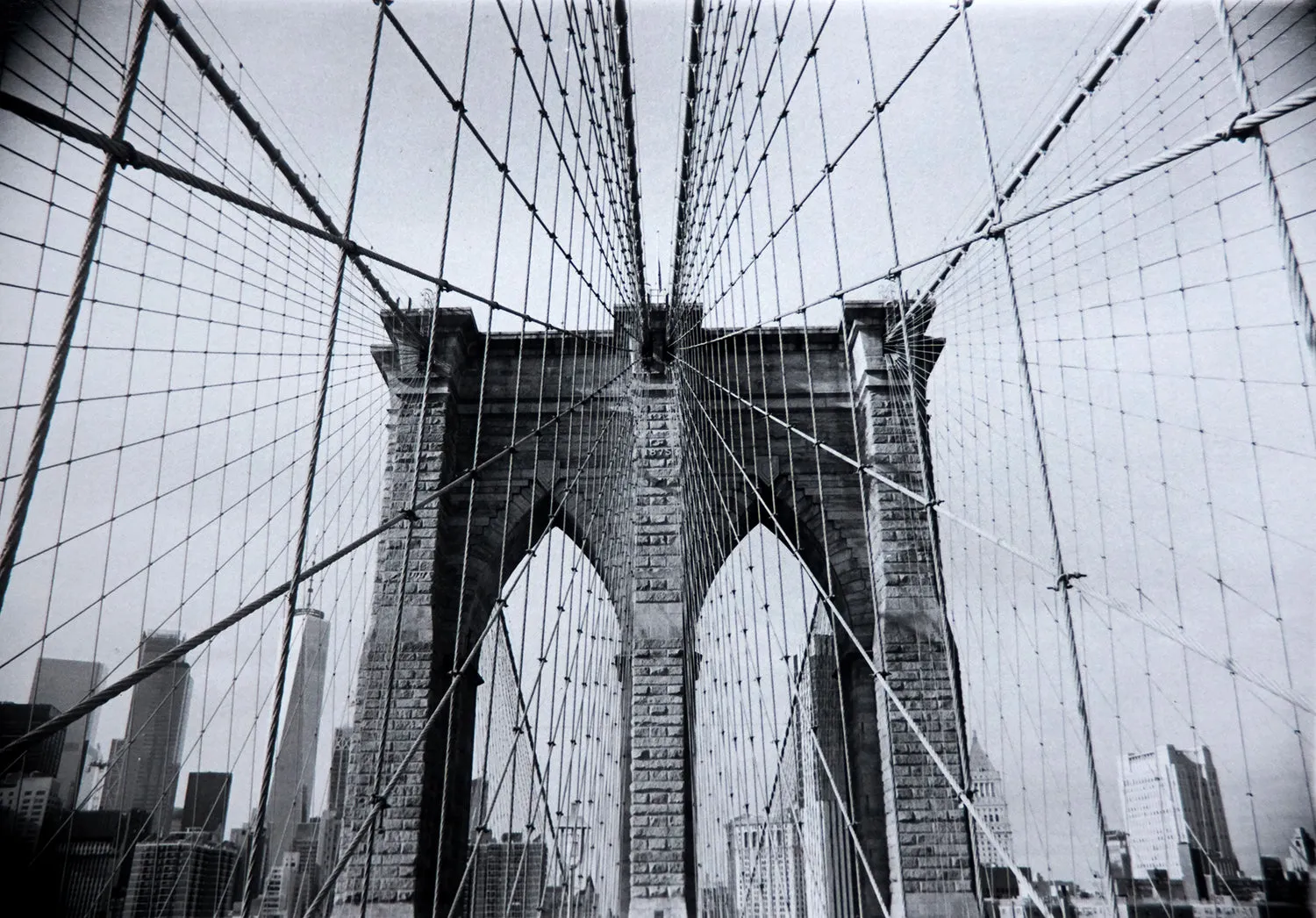 Babs Eco-chic scrunchies - Brooklyn Bridge Print - Rayon/CotSpan - Set of 3 Sizes sold by Babs Boutique product image thumbnail 2