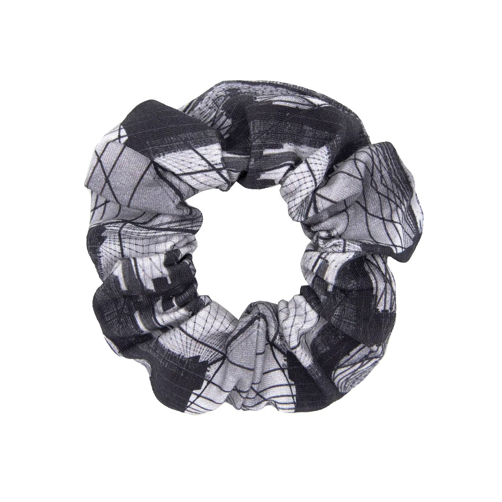 Babs Eco-chic scrunchies - Brooklyn Bridge Print, Cotton Spandex, Small 4" sold by Babs Boutique