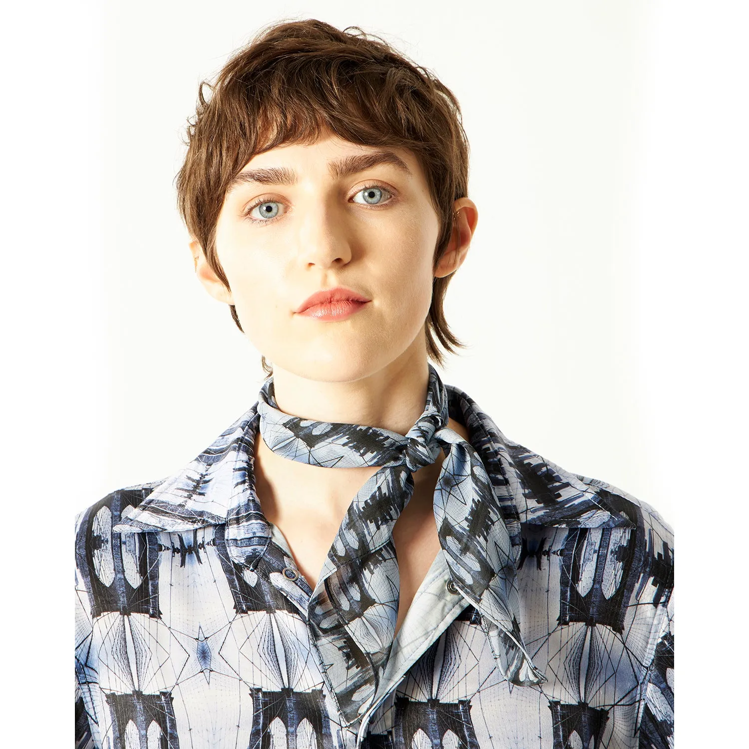 Artisan Silk Georgette Square Scarf (22") sold by Babs Boutique
