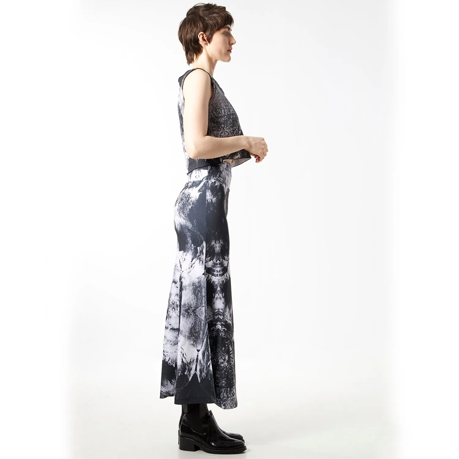 Nature Print Scuba Crepe Midi Skirt sold by Babs Boutique product image thumbnail 4