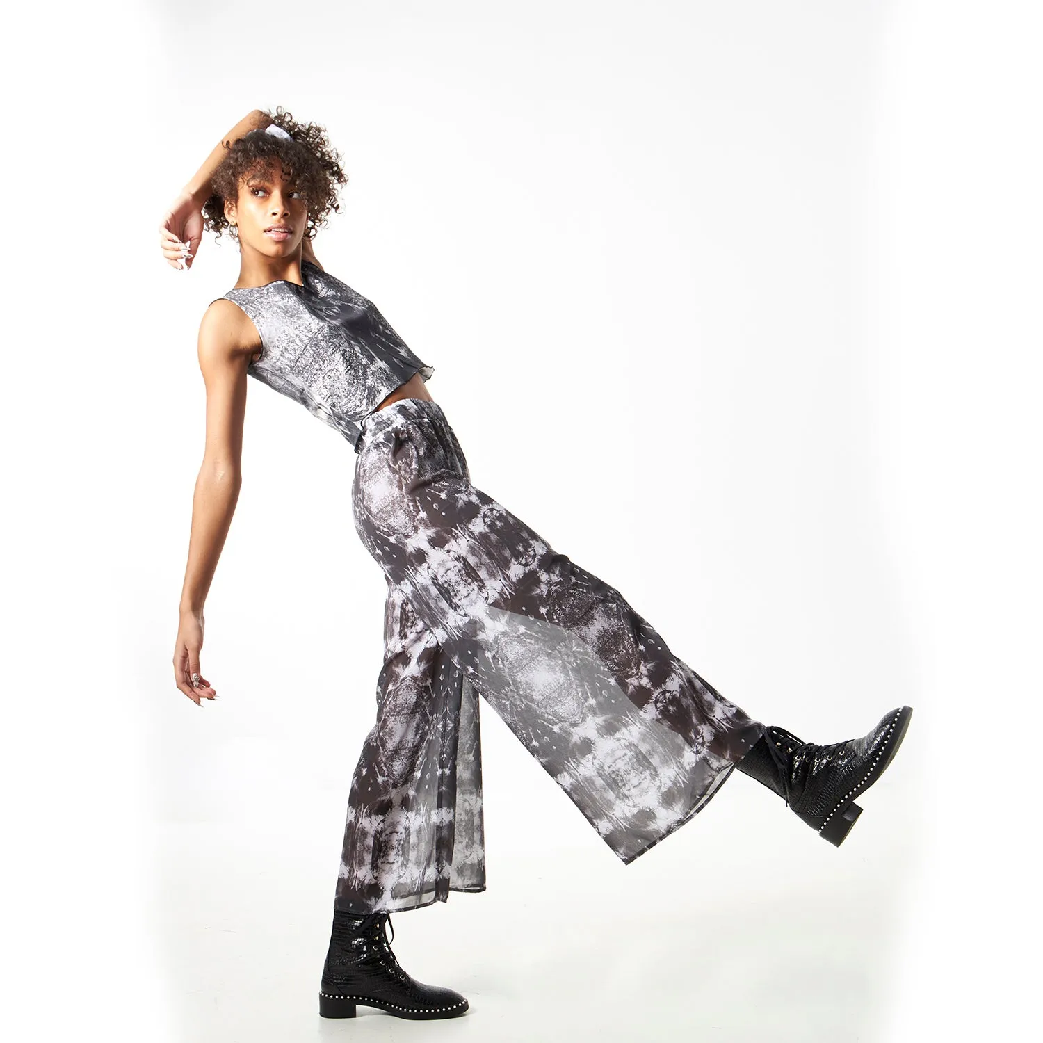 Babs Semi Sheer Wide Leg Pant - Nature Print sold by Babs Boutique product image thumbnail 5