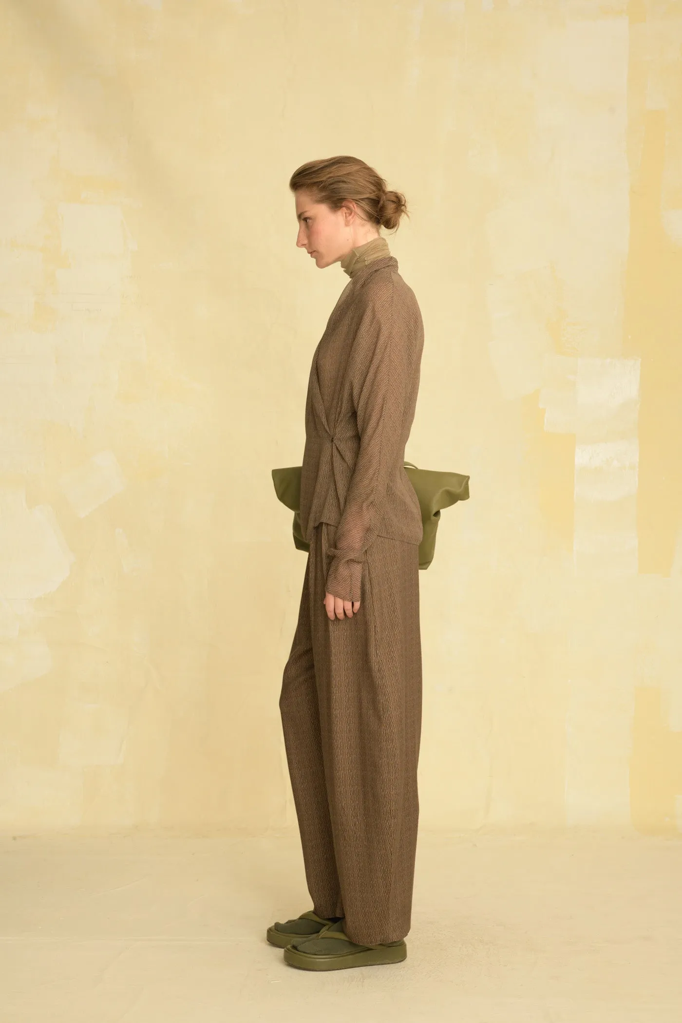 Bruna, pantalón en lana y seda estampada sold by Cortana product image thumbnail 3