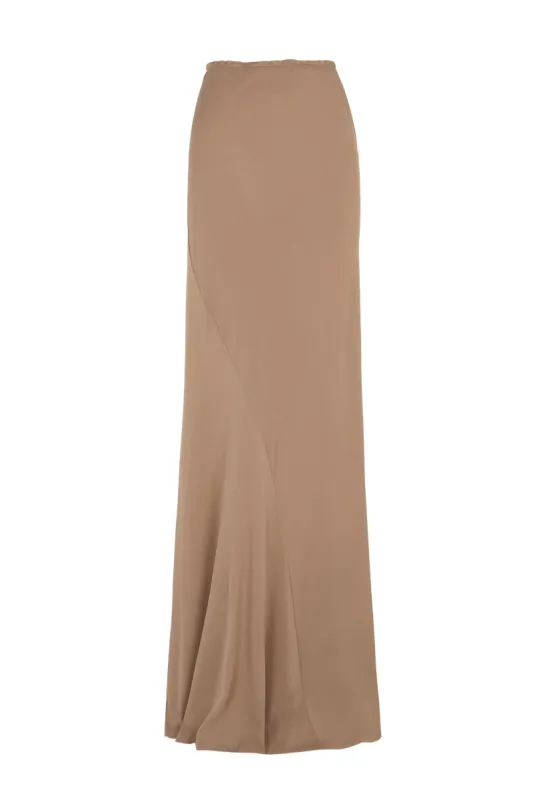 Sabrina, falda en seda stretch cocoa sold by Cortana