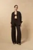 Fania, pantalon en lino y viscosa blueberry sold by Cortana