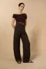 Fania, pantalon en lino y viscosa blueberry sold by Cortana