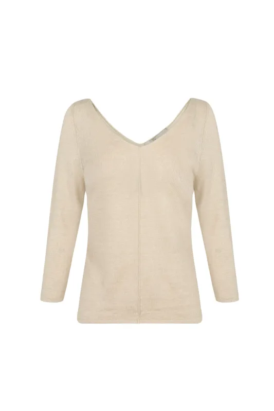 Botanica, jersey en punto de lino crudo sold by Cortana