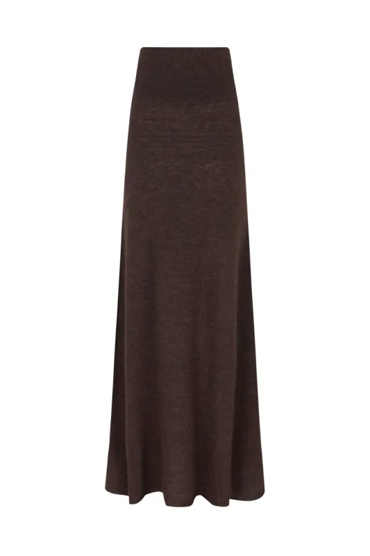 Marlon, falda larga de punto burdeos sold by Cortana