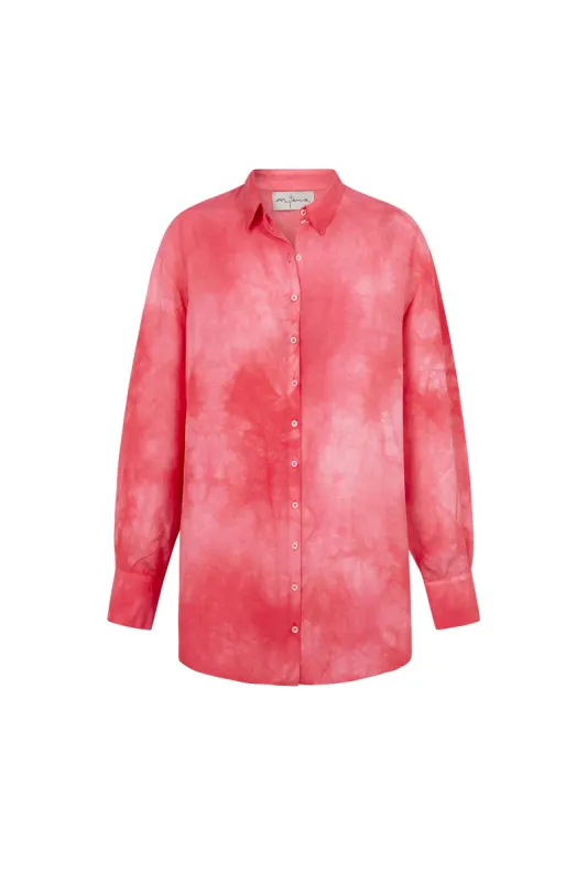 Lupita, camisa en seda pink maltinto sold by Cortana