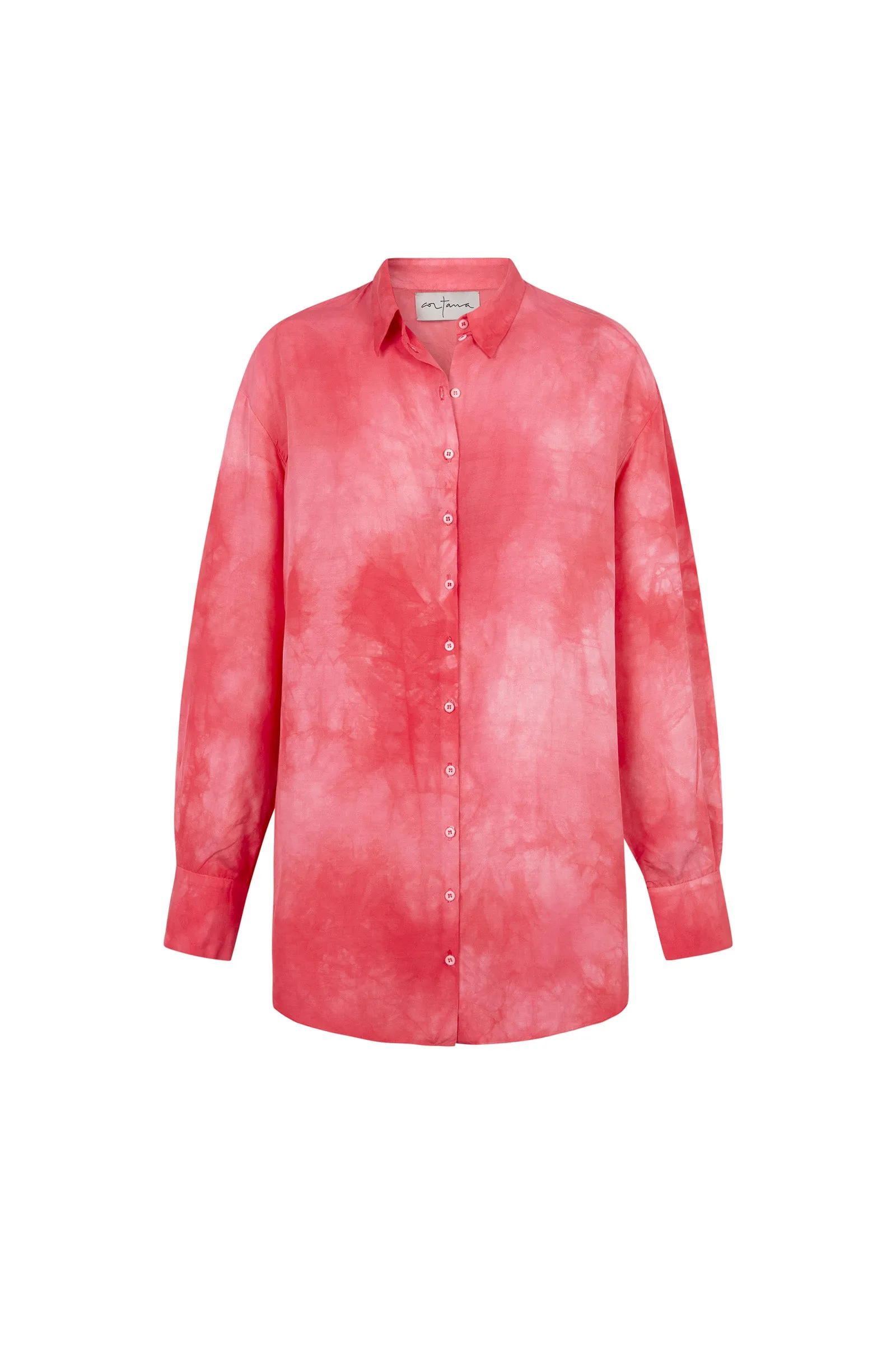 Lupita, camisa en seda pink maltinto sold by Cortana