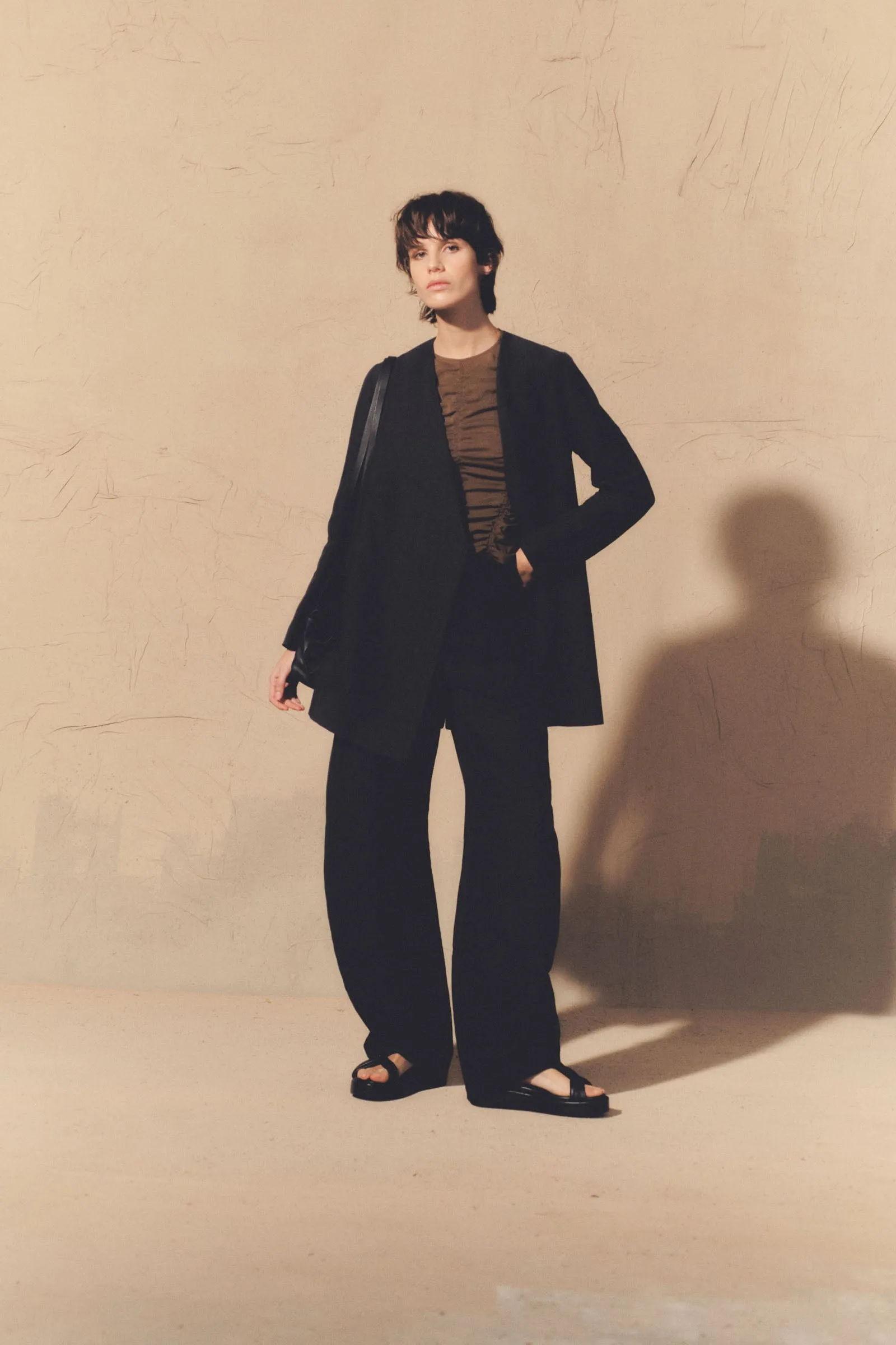 Martha, top fruncido avellana sold by Cortana product image thumbnail 4