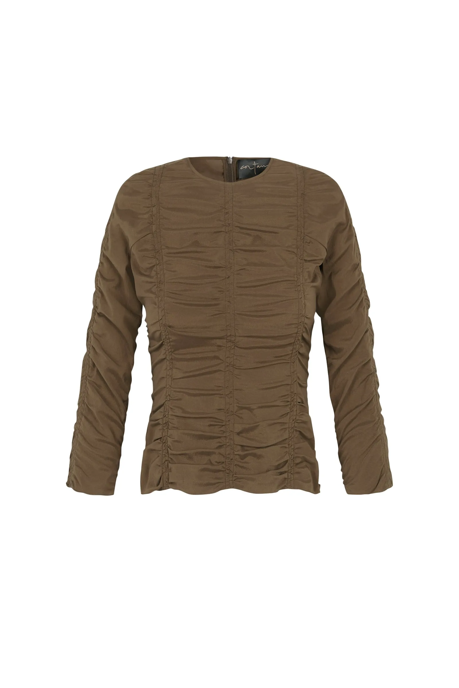 Martha, top fruncido avellana sold by Cortana