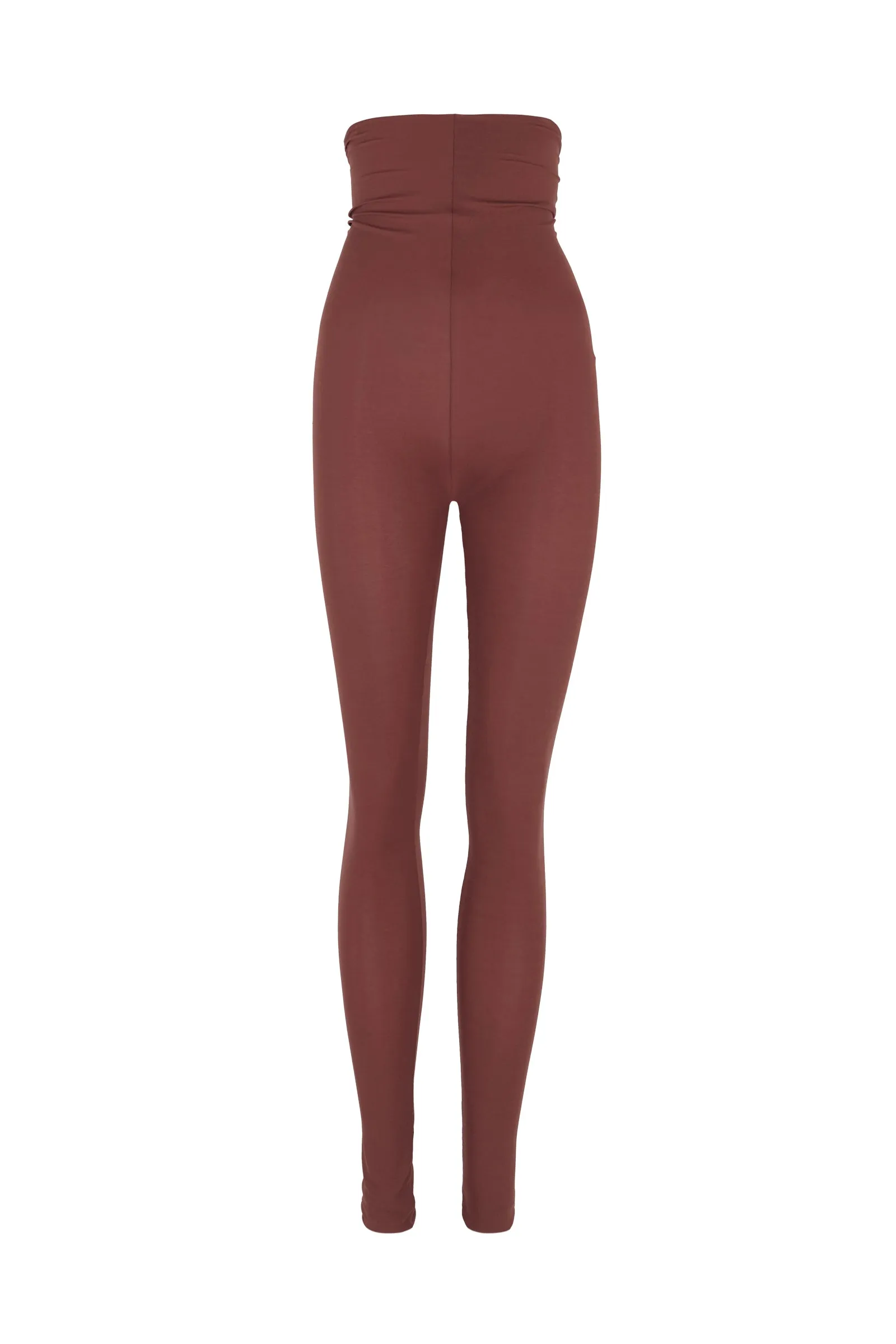 Alice, leggings en cupro stretch granate sold by Cortana