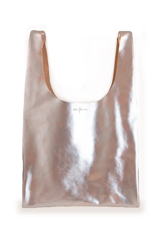 U S, bolso pequeño en cuero plata made by Cortana