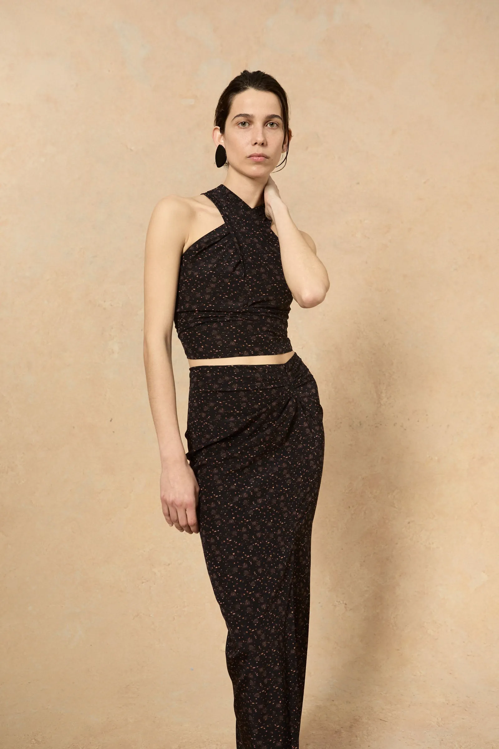 Iman, top en seda stretch hedy print sold by Cortana product image thumbnail 5