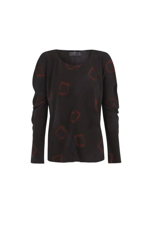 Daria, top en seda estampada sold by Cortana