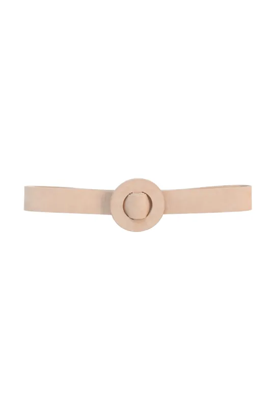 Aro L, cinturón grueso en ante beige sold by Cortana