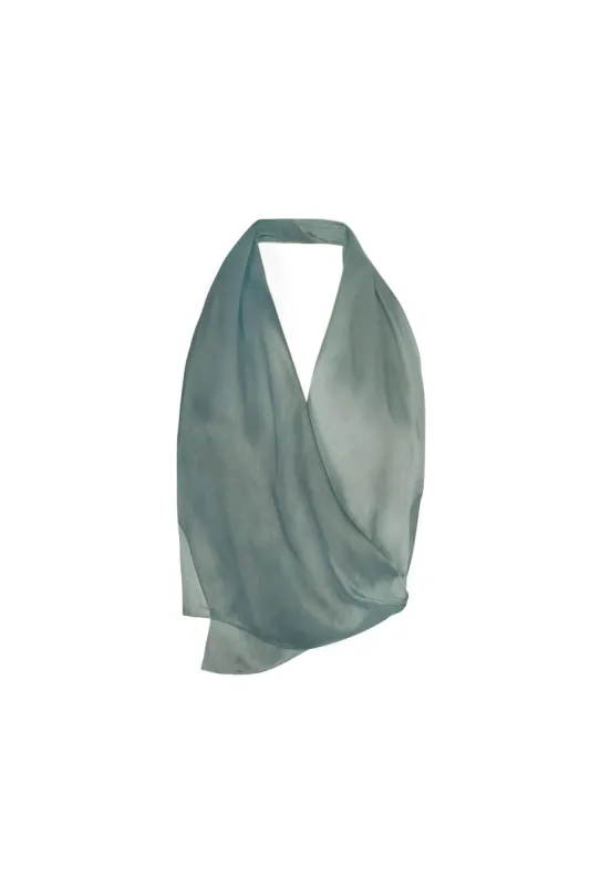 Etna, top en seda maltinto jade sold by Cortana