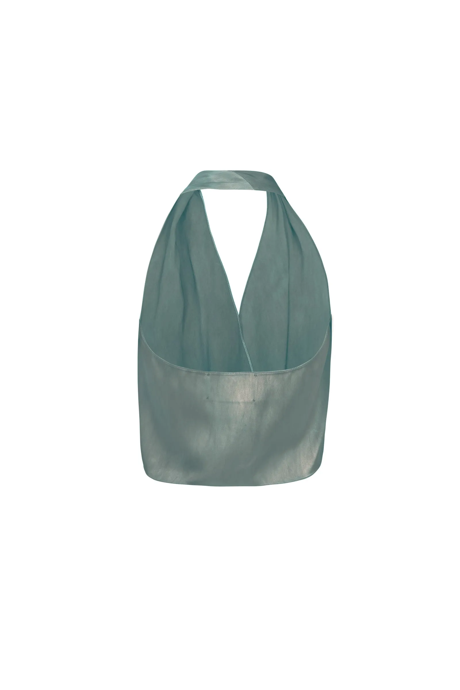 Etna, top en seda maltinto jade sold by Cortana product image thumbnail 2