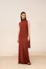Sabrina, falda en seda stretch granate sold by Cortana