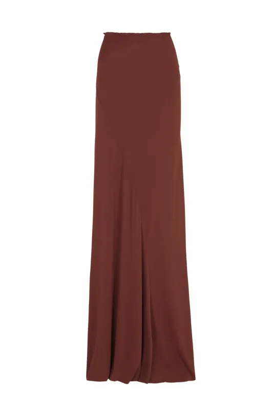 Sabrina, falda en seda stretch granate sold by Cortana