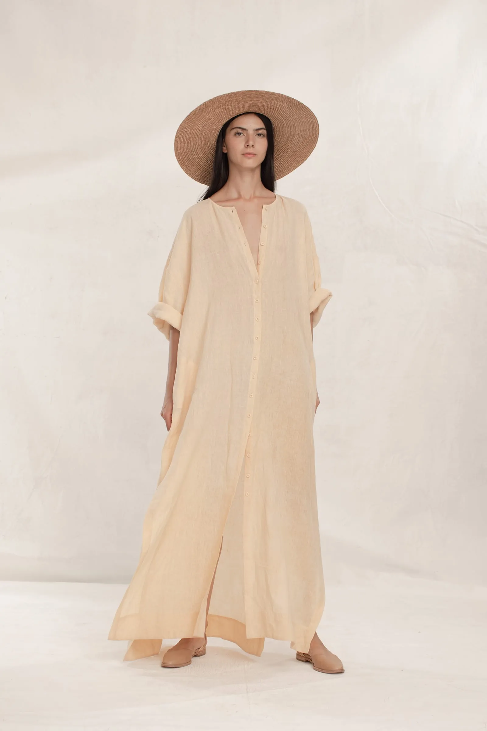 Montessori, vestido en lino maltinto melocotón sold by Cortana product image thumbnail 2